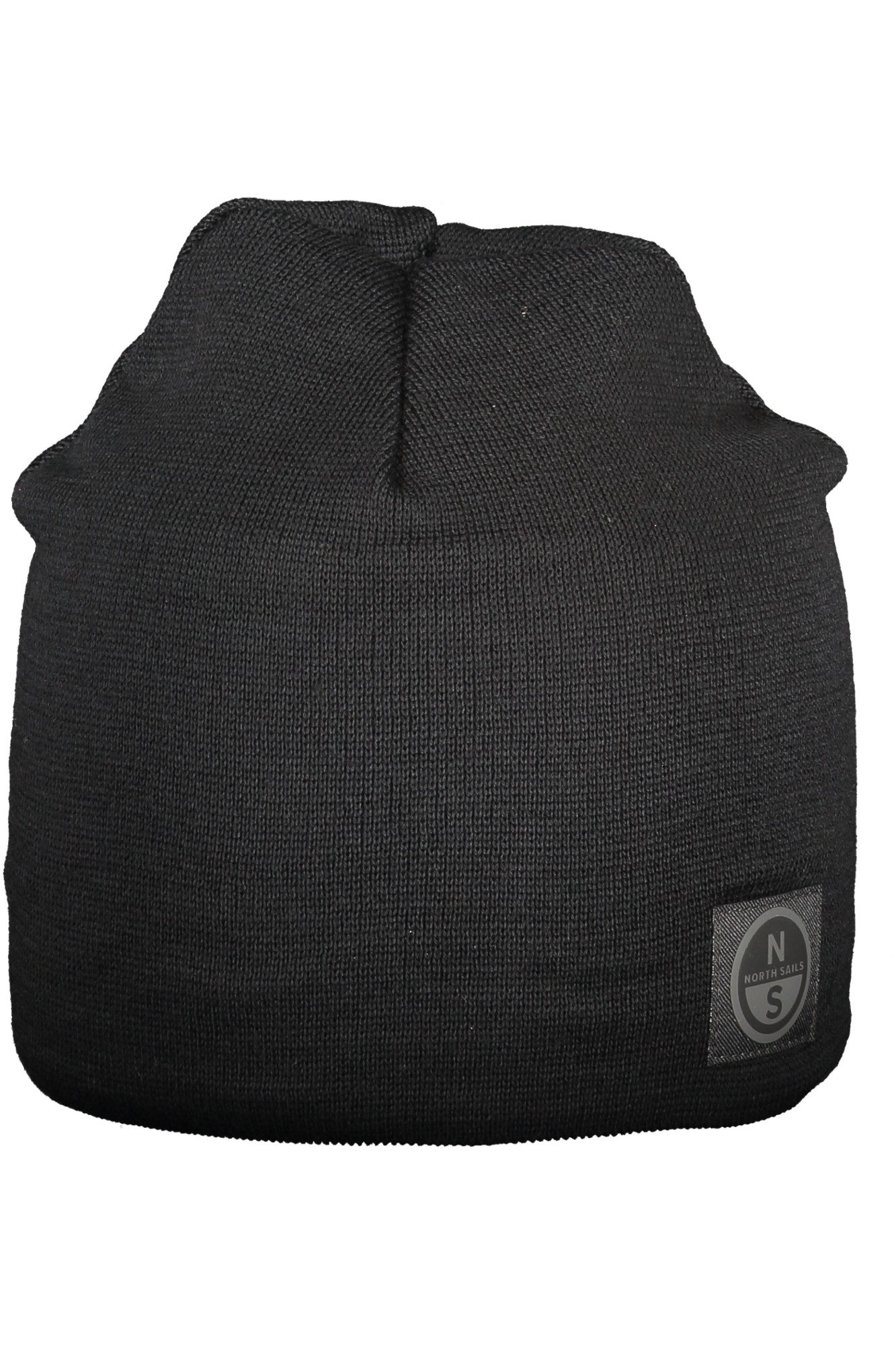 North Sails Strickmütze Schwarze Herrenkappe mit Logo-Applikation - Nachhaltig & Stilvoll