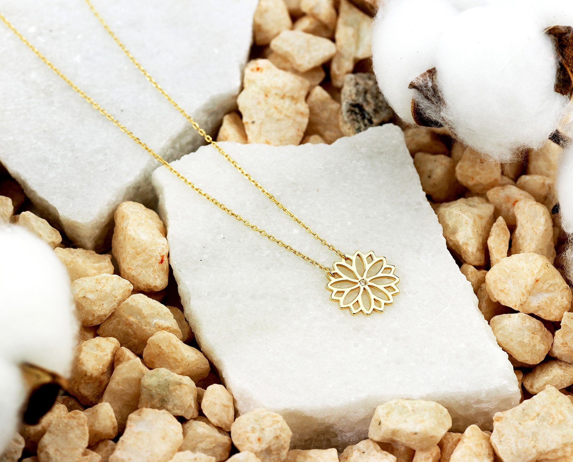 Sofia Milani Kette mit Anhänger Blume, 925 Silber Damen Schmuck - N0676