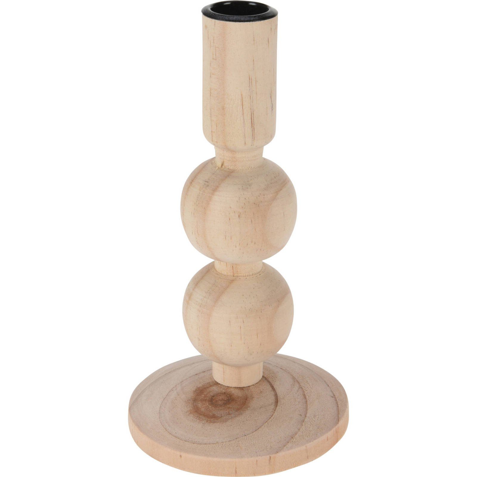 Home & styling collection Kerzenhalter Kerzenständer aus Holz, H. 17 cm (Kerzenhalter)