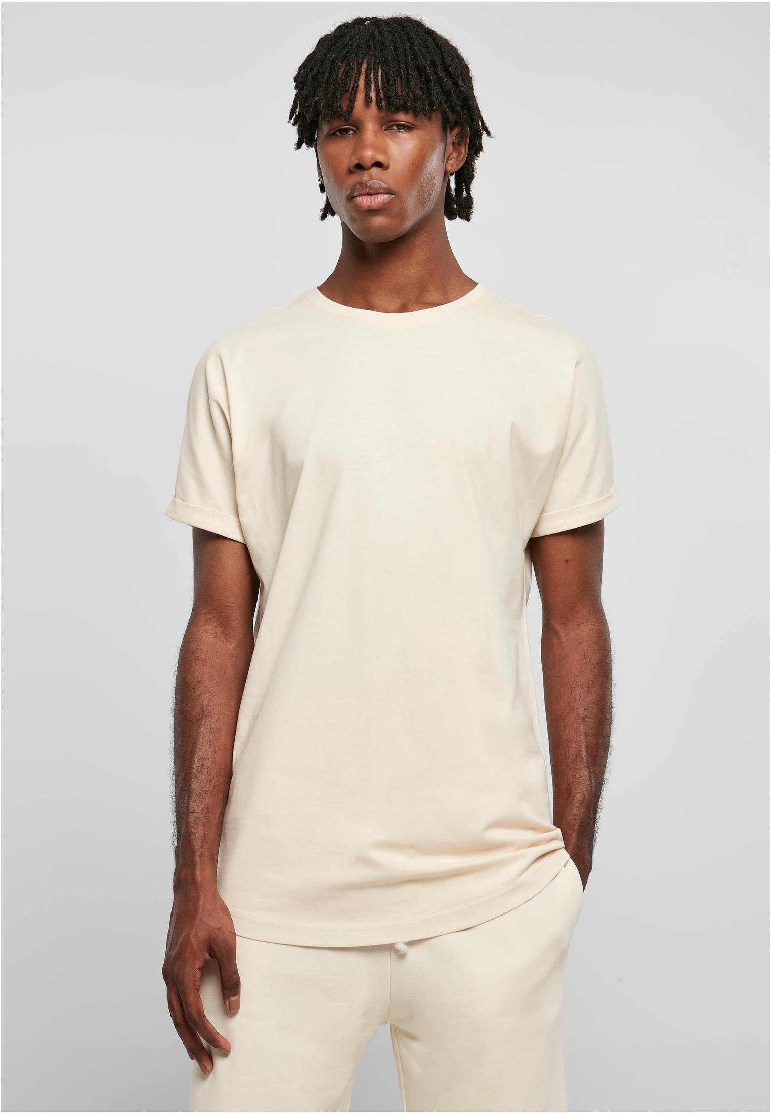 CLASSICS URBAN (1-tlg) Herren Tee whitesand Long Shaped Turnup T-Shirt