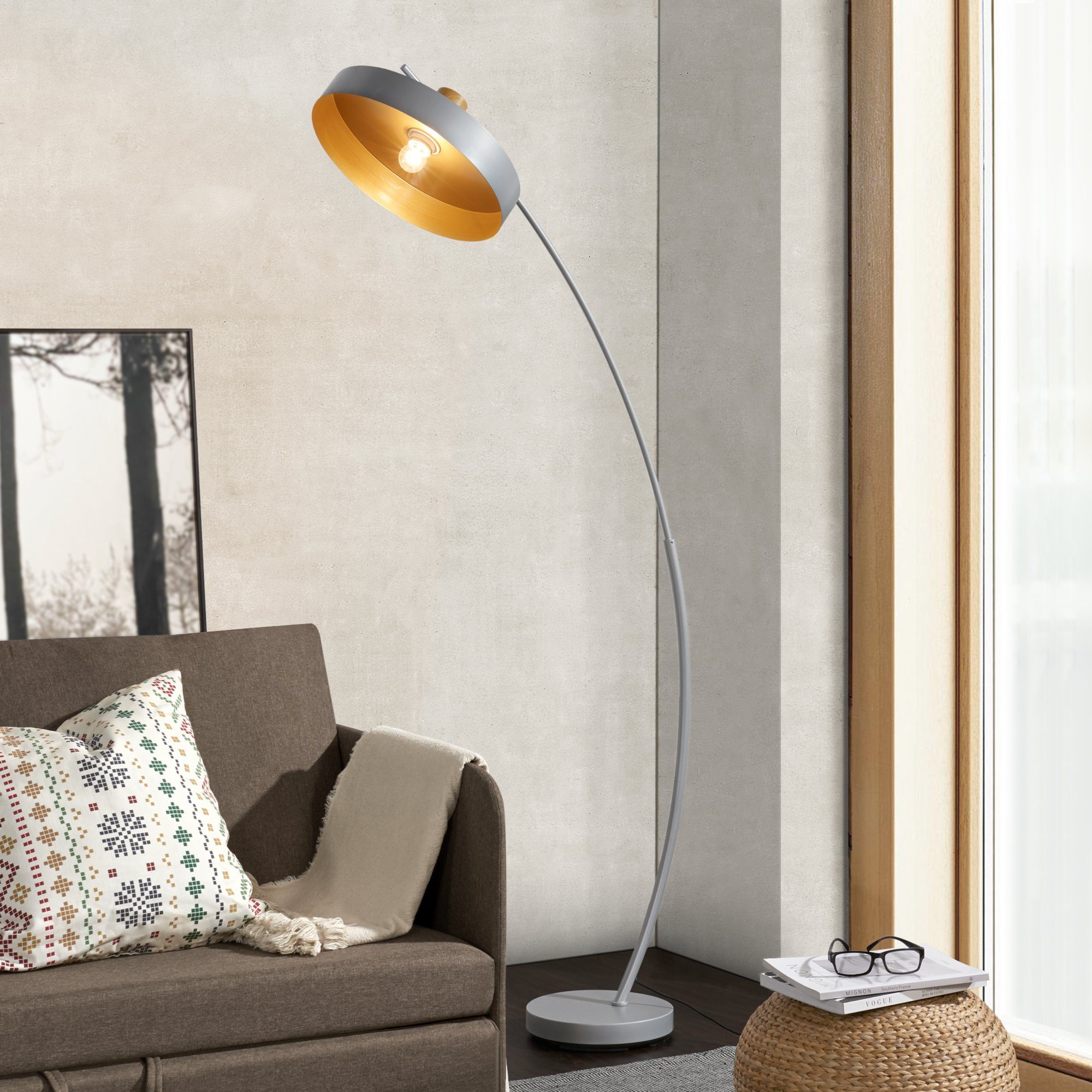 lux.pro Stehlampe, »Stafford« Bogenleuchte 159cm hoch günstig online kaufen