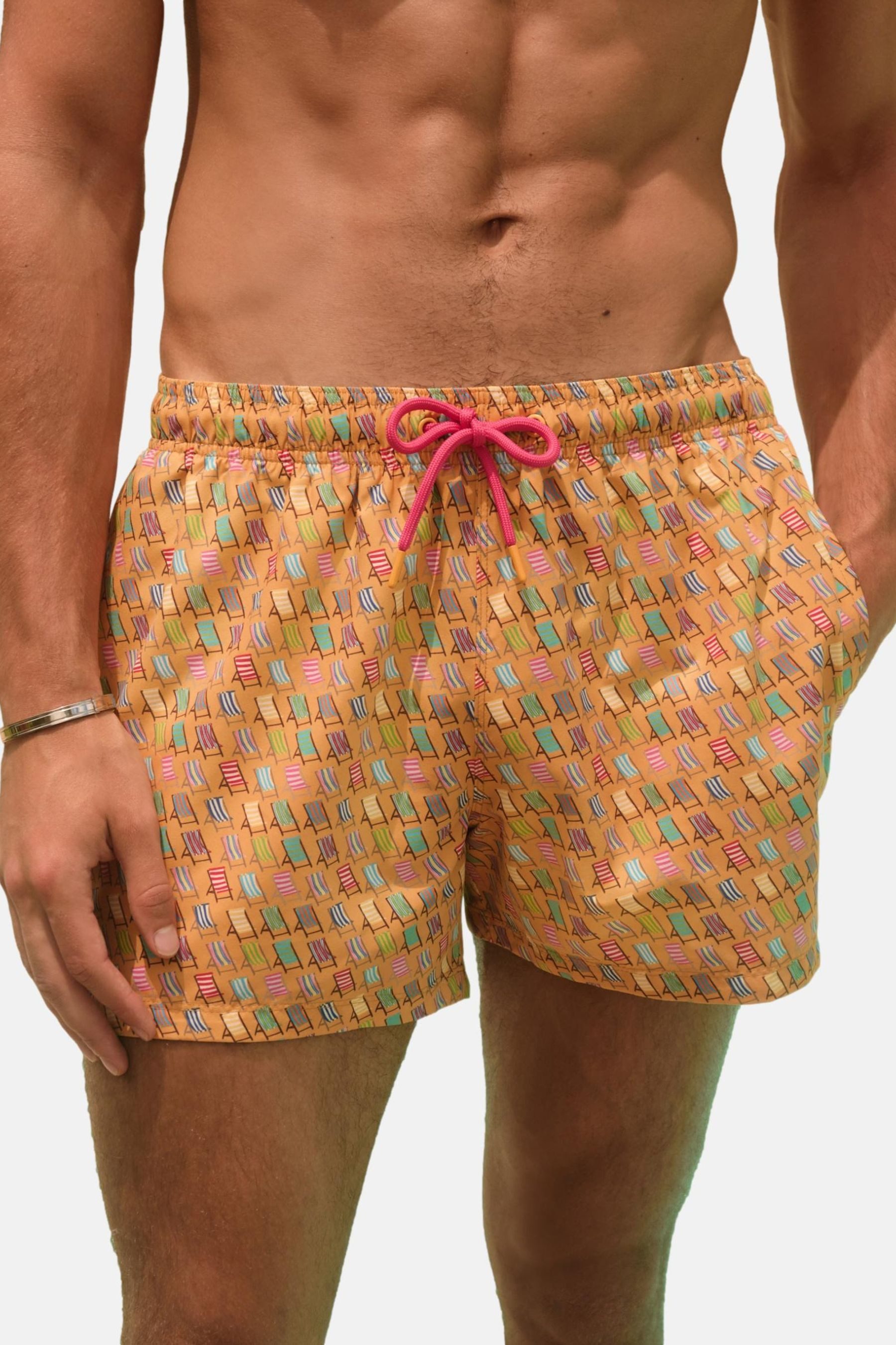 Next Badeshorts Essential Badeshorts mit Wasserfarben-Streifen (1-St)