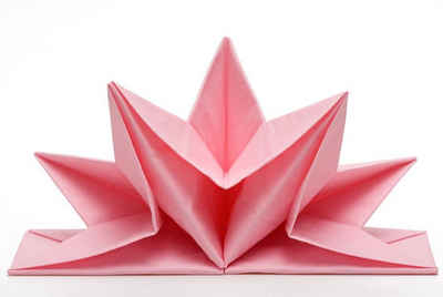 Sona-Lux Papierserviette Stern-Servietten Venezia, Farbe: rosa, 12 Stück pro Packung, bereits fertig gefaltete sternförmige Servietten
