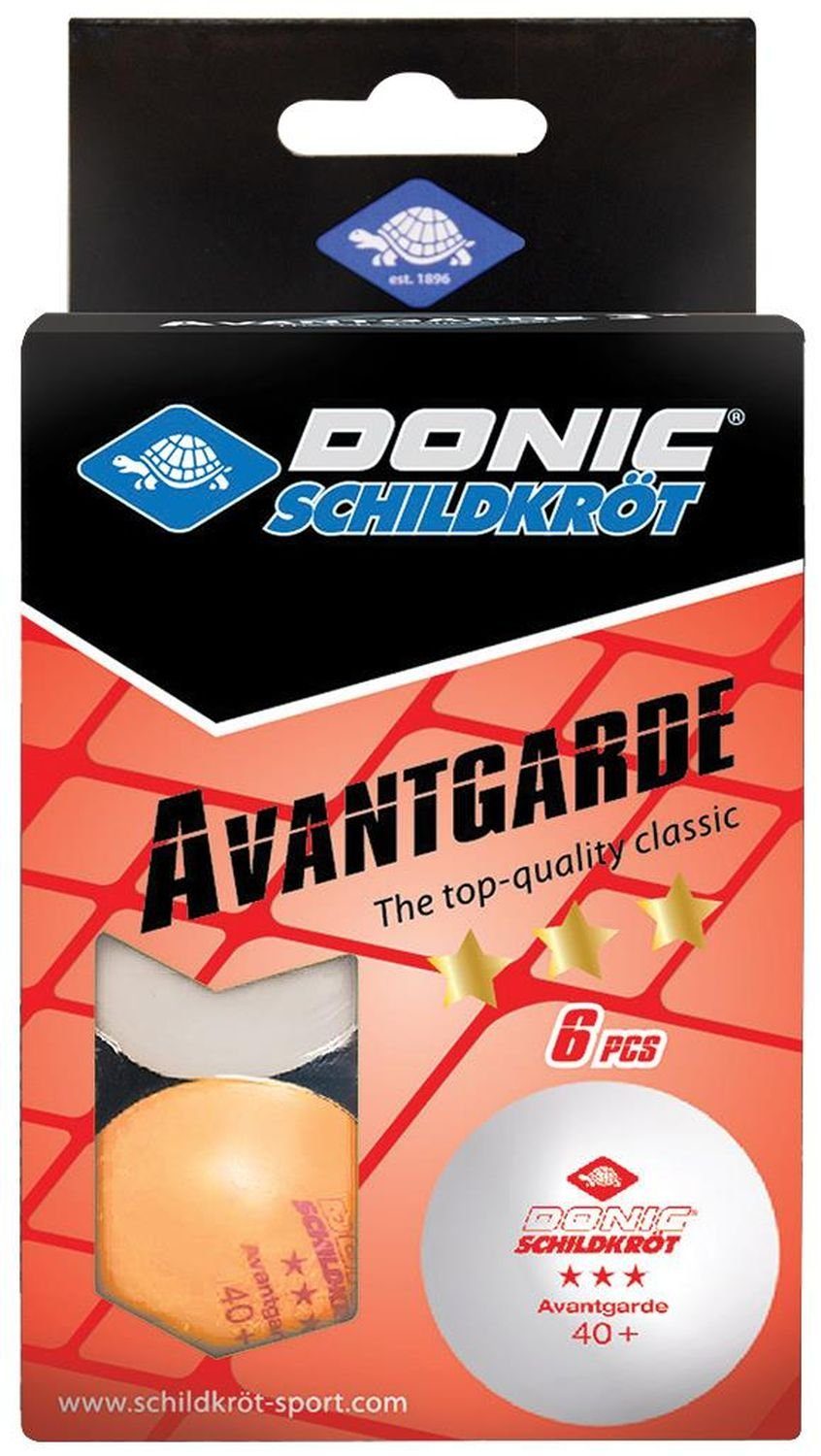 Donic-Schildkröt Tischtennisball Avantgarde 6 Stück 3x weiß / 3x orange, Tischtennis Bälle Tischtennisball Ball Balls