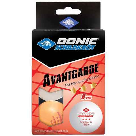 Donic-Schildkröt Tischtennisball Avantgarde 6 Stück 3x weiß / 3x orange, Tischtennis Bälle Tischtennisball Ball Balls