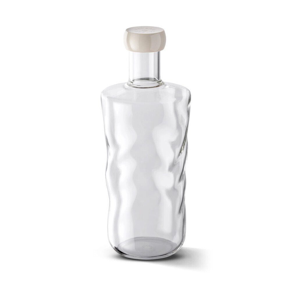 Paveau Trinkflasche Wasserflasche 0,75 l Swirl Wave, Wasserflasche, 0,75 l, Borosilikatglas, klar