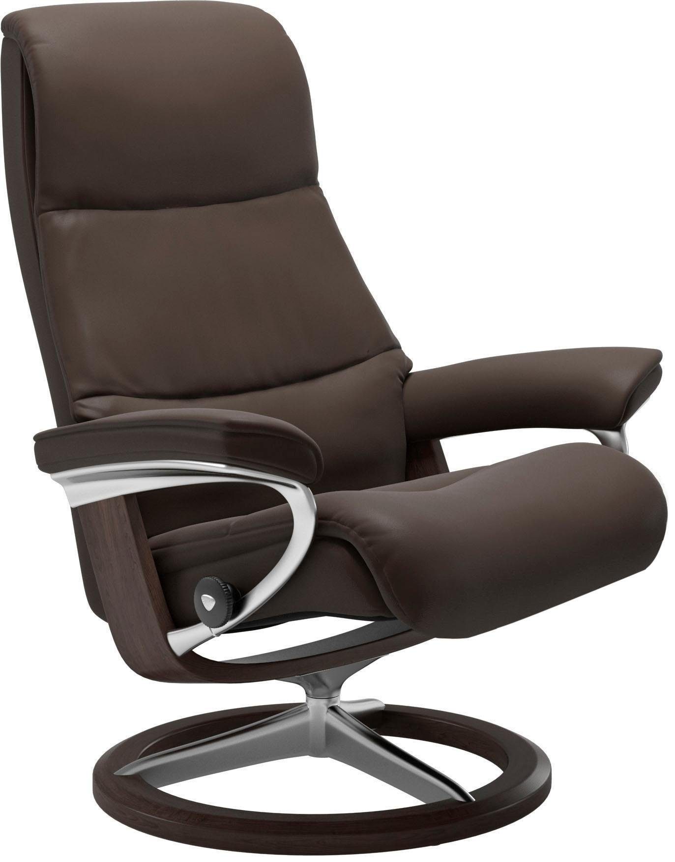 Wenge Signature mit Relaxsessel Größe Base, View Relaxsessel (Set, Stressless® Hocker), S,Gestell mit