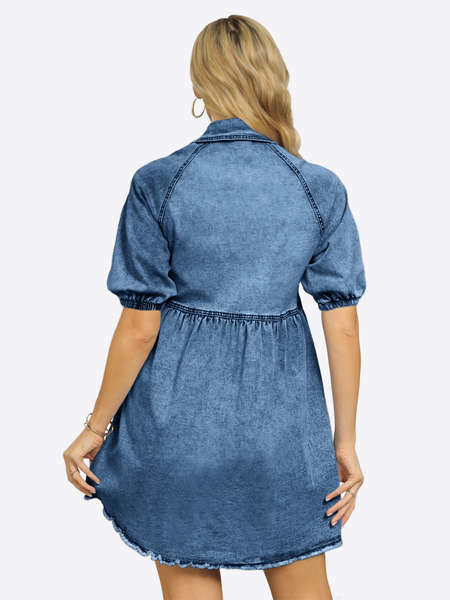 Imily Bela Jeanskleid Damen Retro Kleid mit Druckknopf (Packung, 1-tlg., 1p günstig online kaufen