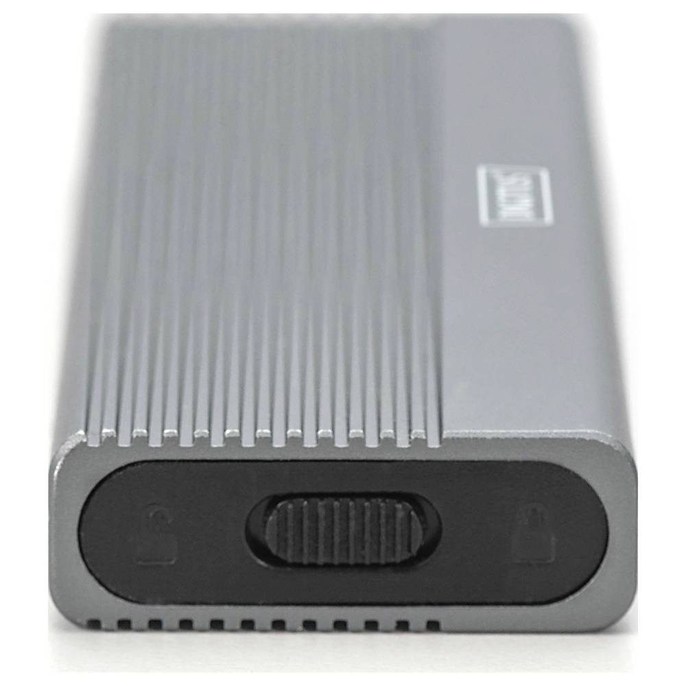 Digitus Festplatten-Gehäuse USB M.2 Festplattengehäuse, SSD, extern, SATA, 6Gbps, USB DA-71154, M.2 Steckplatz