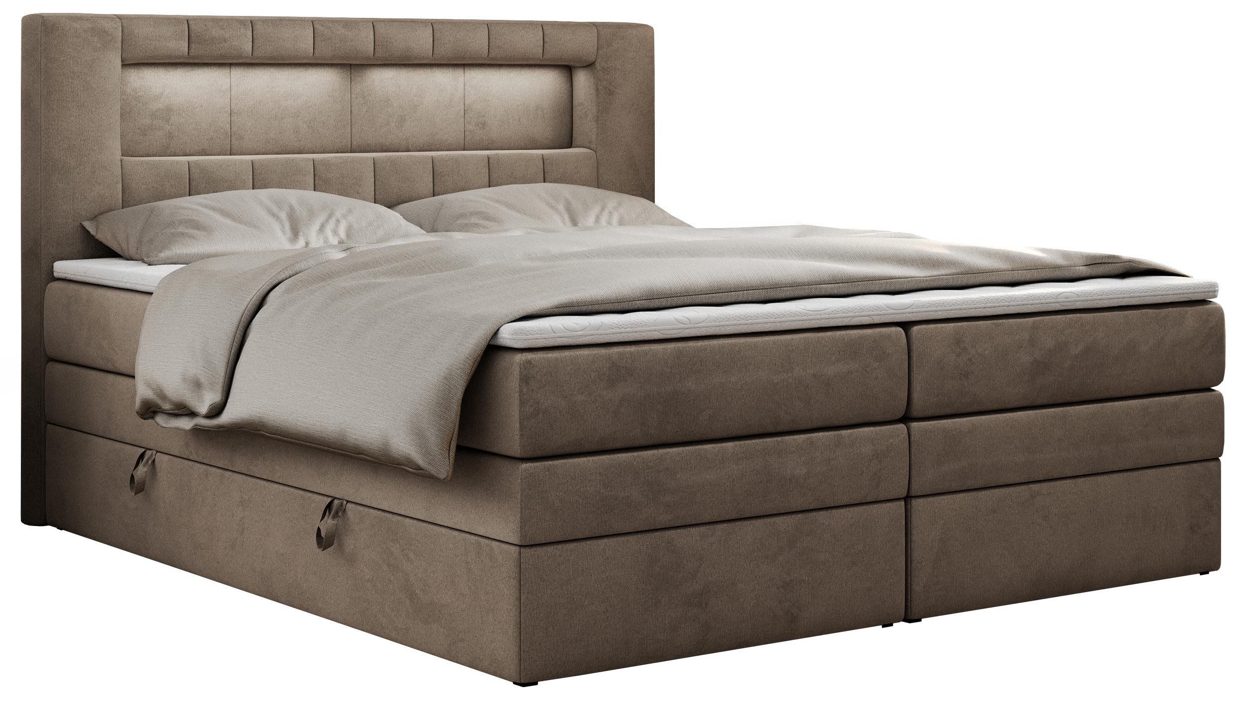 MKS MÖBEL Boxspringbett GOLD 5 KING (T30-Schaum, Topper T25, Doppelbett), P günstig online kaufen