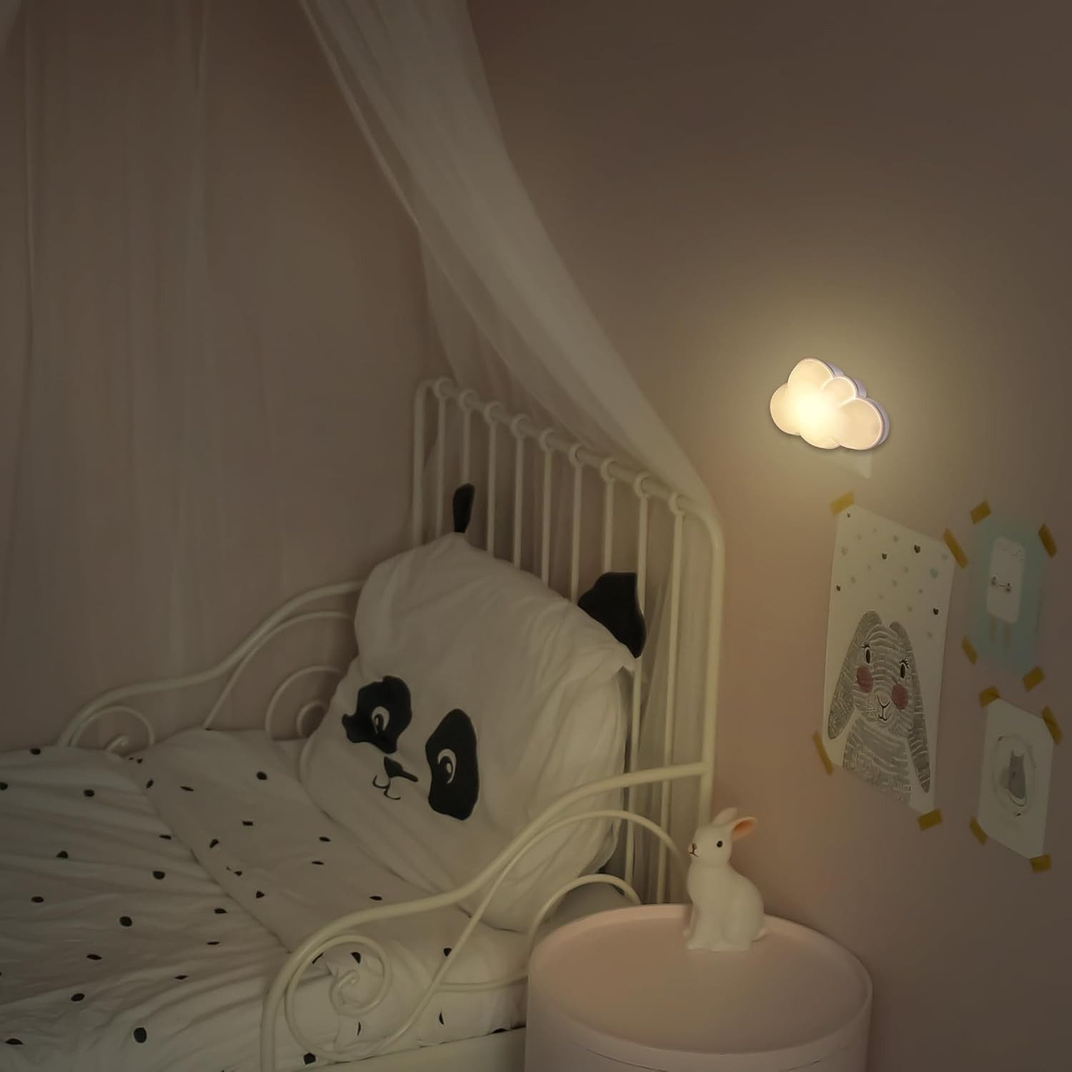 FELIXLEO LED Nachtlicht Nachtlicht Steckdose Kinder 2 Stueck LED Wandlicht Wolke Baby – Bild 3 von 5
