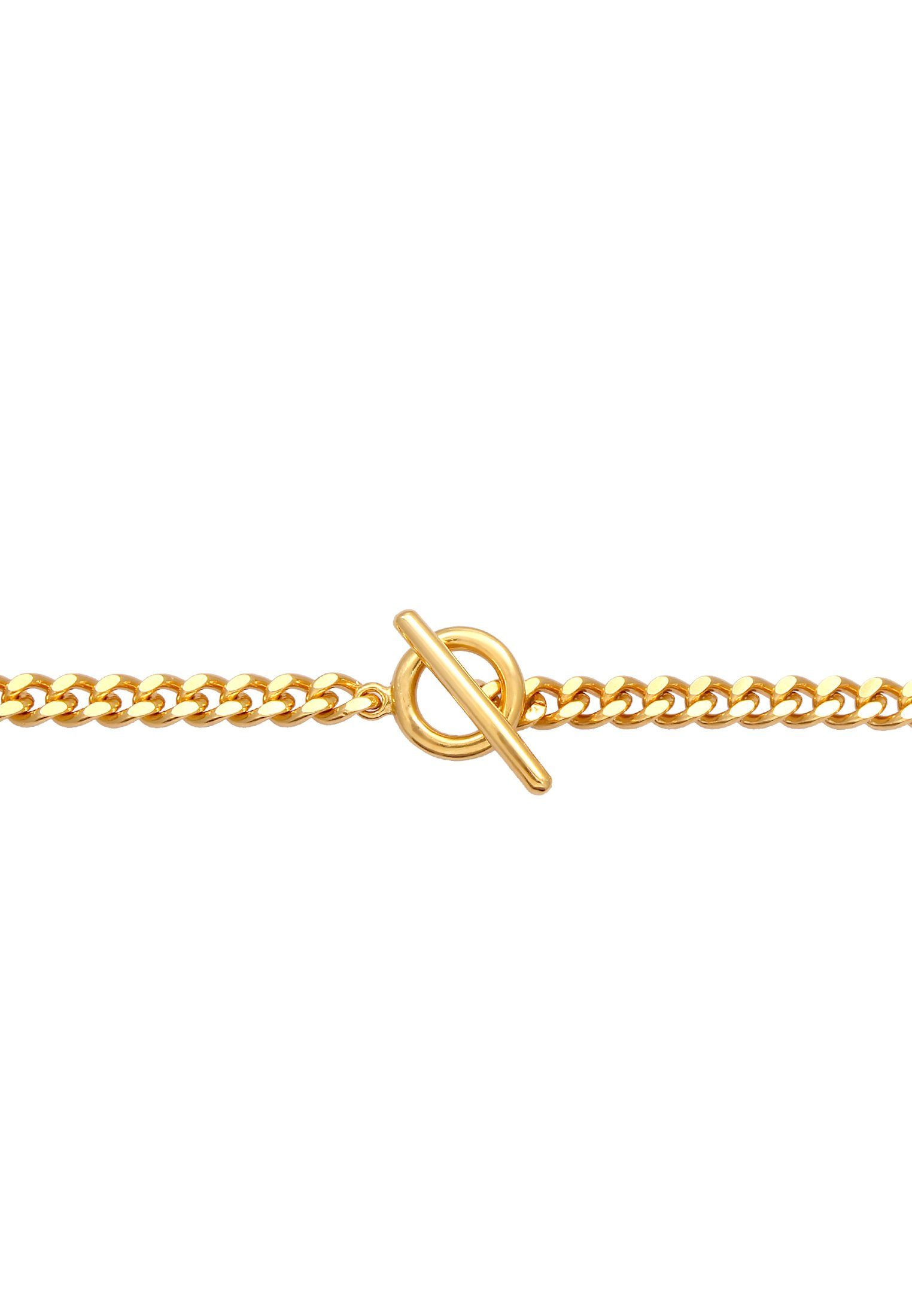 Elli Choker Panzerkette Choker Kreis Stab 925 Silber