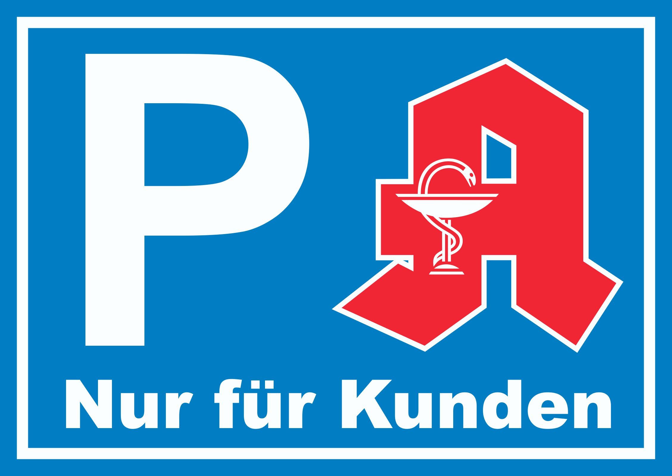 HB-Druck Hinweisschild Apotheken Parkplatz Schild nur für Kunden, wetterfest, stabil, UV-beständig, kratzfest