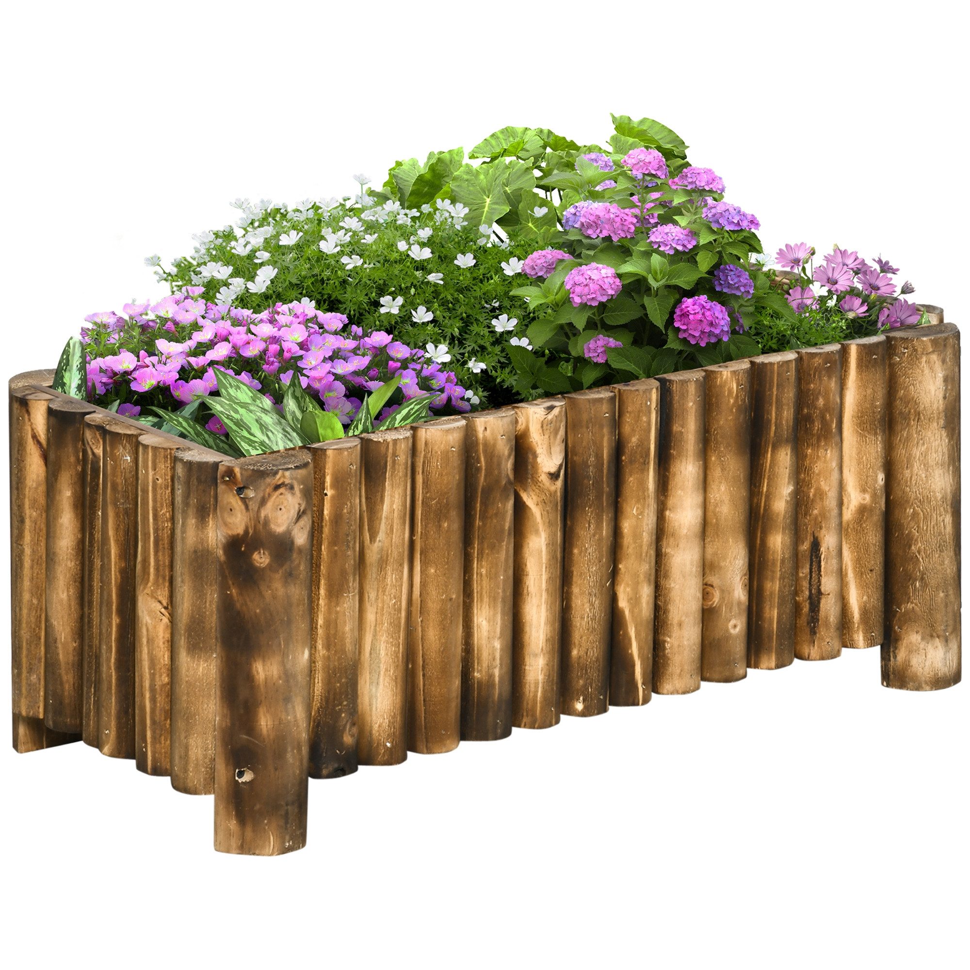 MC Star Hochbeet Hochbeet Pflanzkasten Kräuterbeet Pflanzbeet Gemüse Blumenbeet (Blumenkasten, Tannenholz 78x35x30 cm)