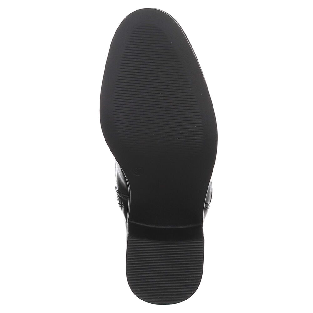 Ital-Design Damen Kniehochstiefel mit Blockabsatz, elegant Stiefel (92078914) Blockabsatz Flache Stiefel in Schwarz