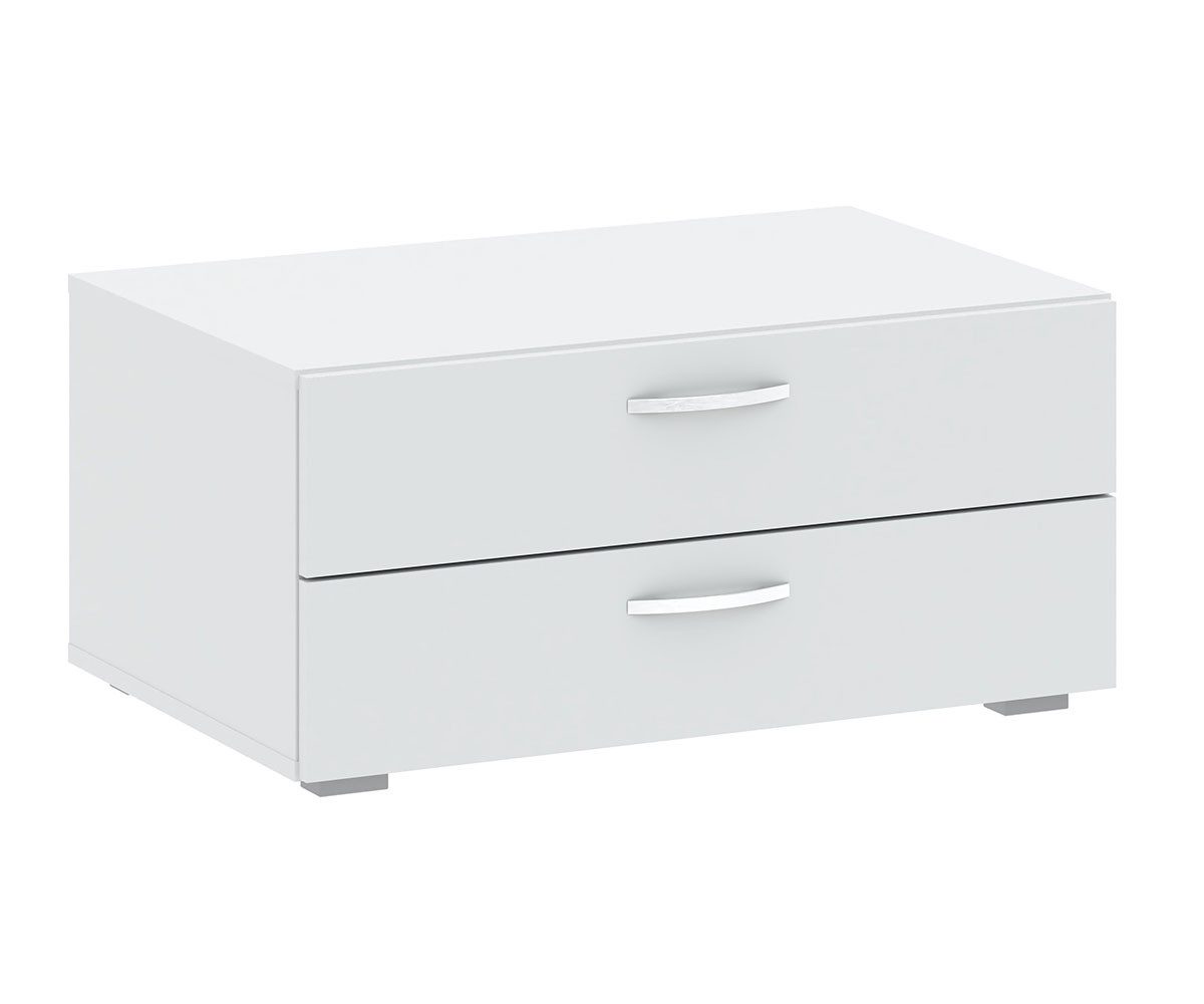 Feldmann-Wohnen Schubkasteneinsatz Basic (mit Schubkästen, 1 St., moderne Optik, Kunststoffgriffe, Montage unter der Schrank), 74x52x35cm weiß mit 2 Schubladen