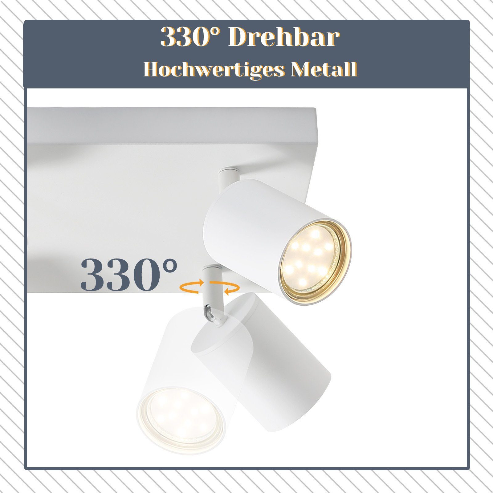 Nettlife Deckenstrahler Weiß 4/6 Flammig Deckenleuchte günstig online kaufen