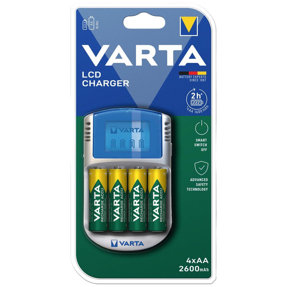 VARTA Varta LCD Charger 4x5716 & 12V & USB Rundzellen-Ladegerät NiMH Micro (Rundzellen-Lader