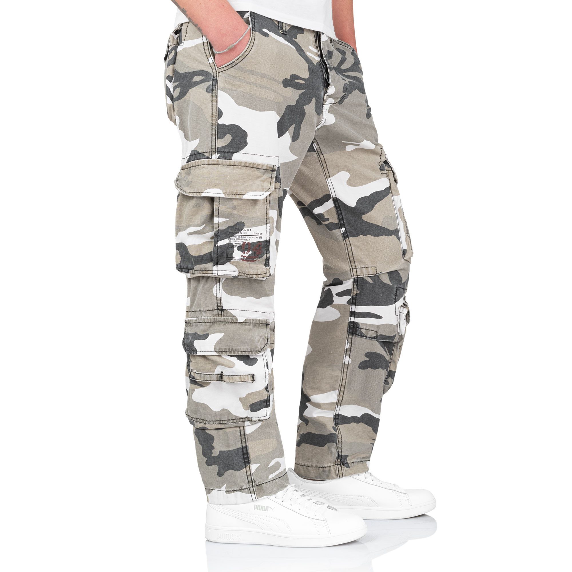 Trooper Cargohose Herren Airborne Slimmy Cargo Vintage Hose Army Outdoor Pants