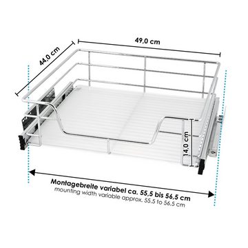 bremermann Teleskopauszug Teleskopschublade, für 60cm-Schrank, Küchenschublade, Einlegeboden