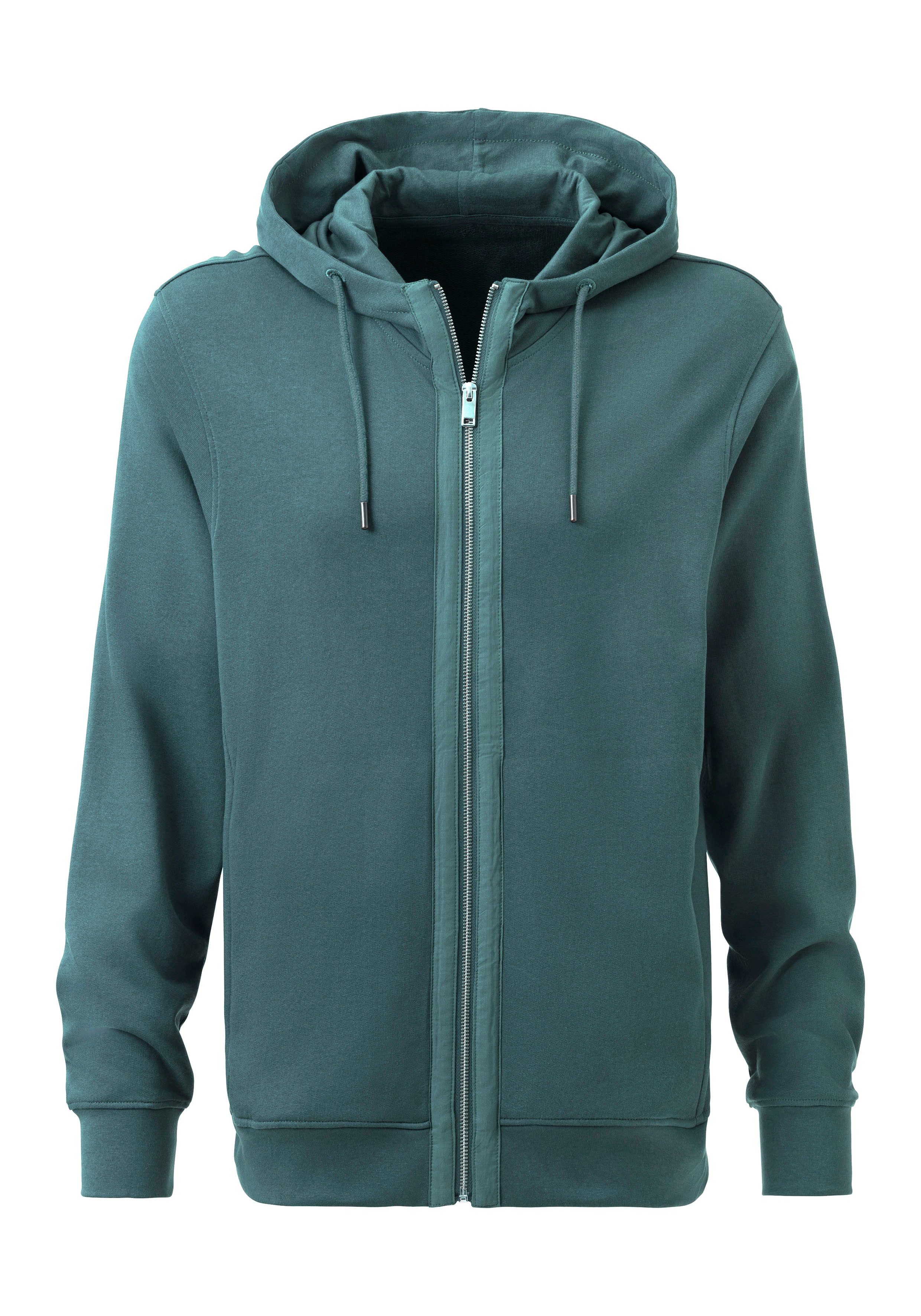 AUTHENTIC LE JOGGER Kapuzensweatjacke Sweatjacke mit Eingrifftaschen aus Baumwoll-Mix