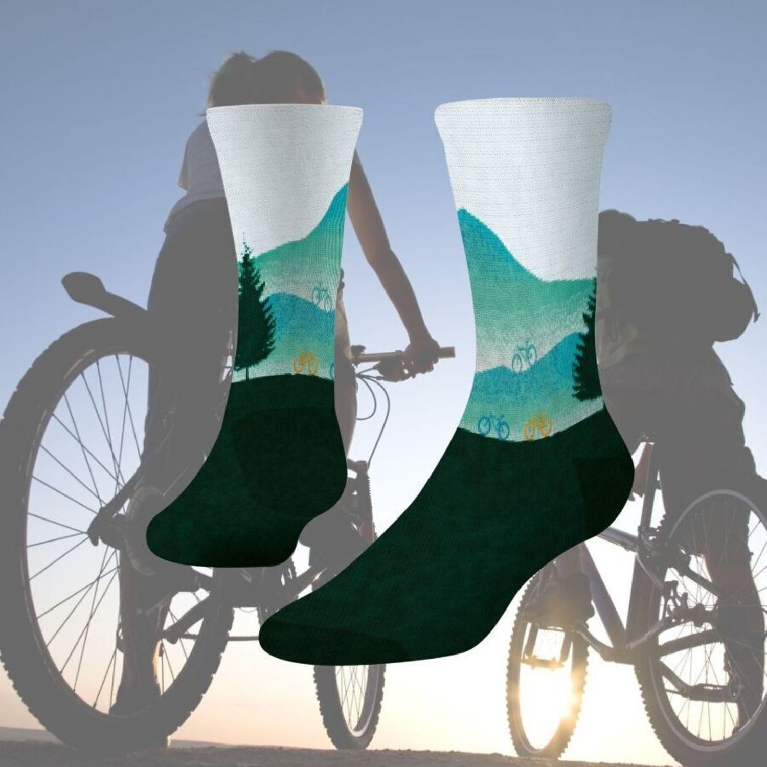 Winkee Freizeitsocken Fahrrad Socken in 41-45 günstig online kaufen