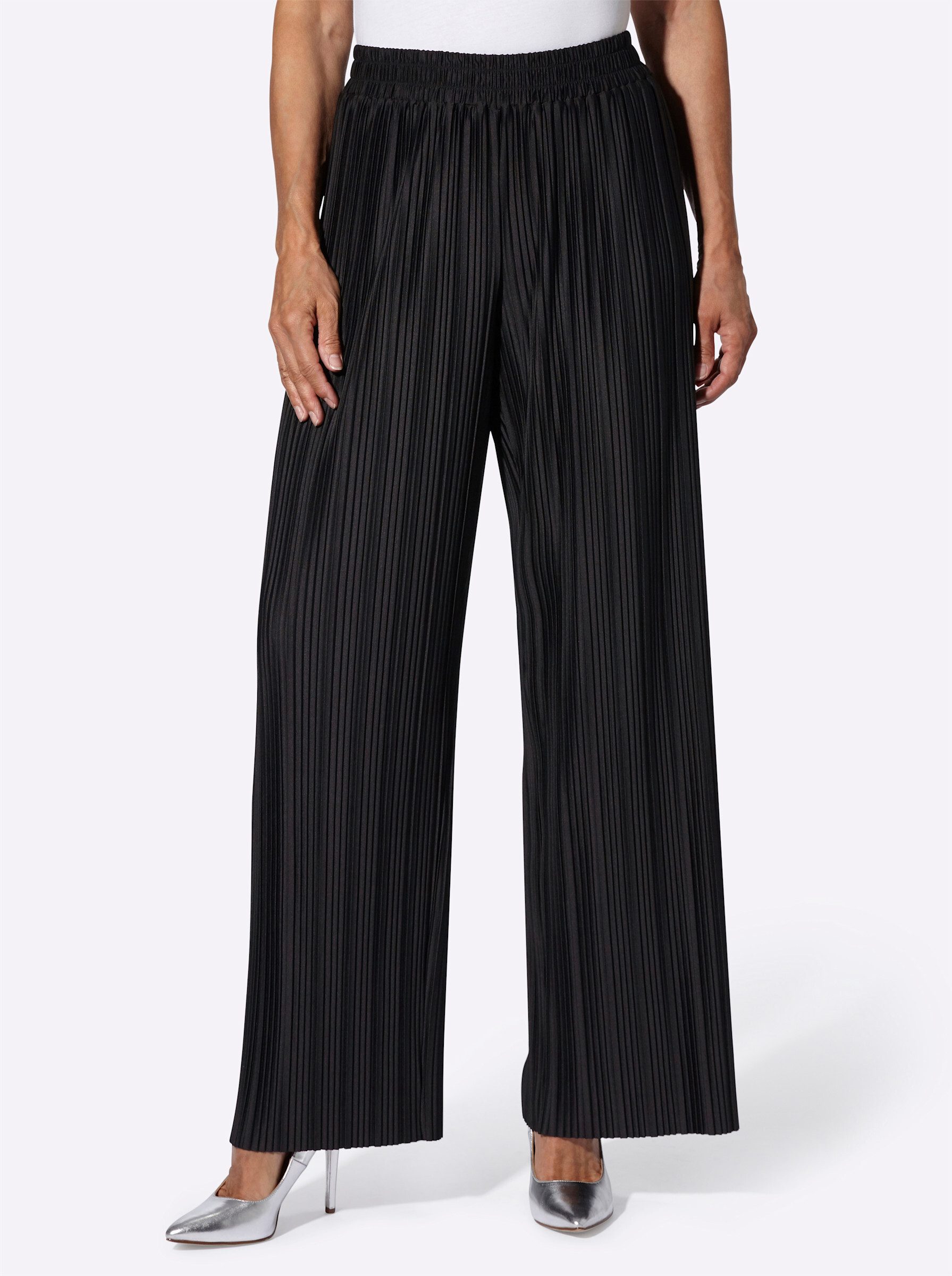 Jerseyhose Plisseehose komfortabel