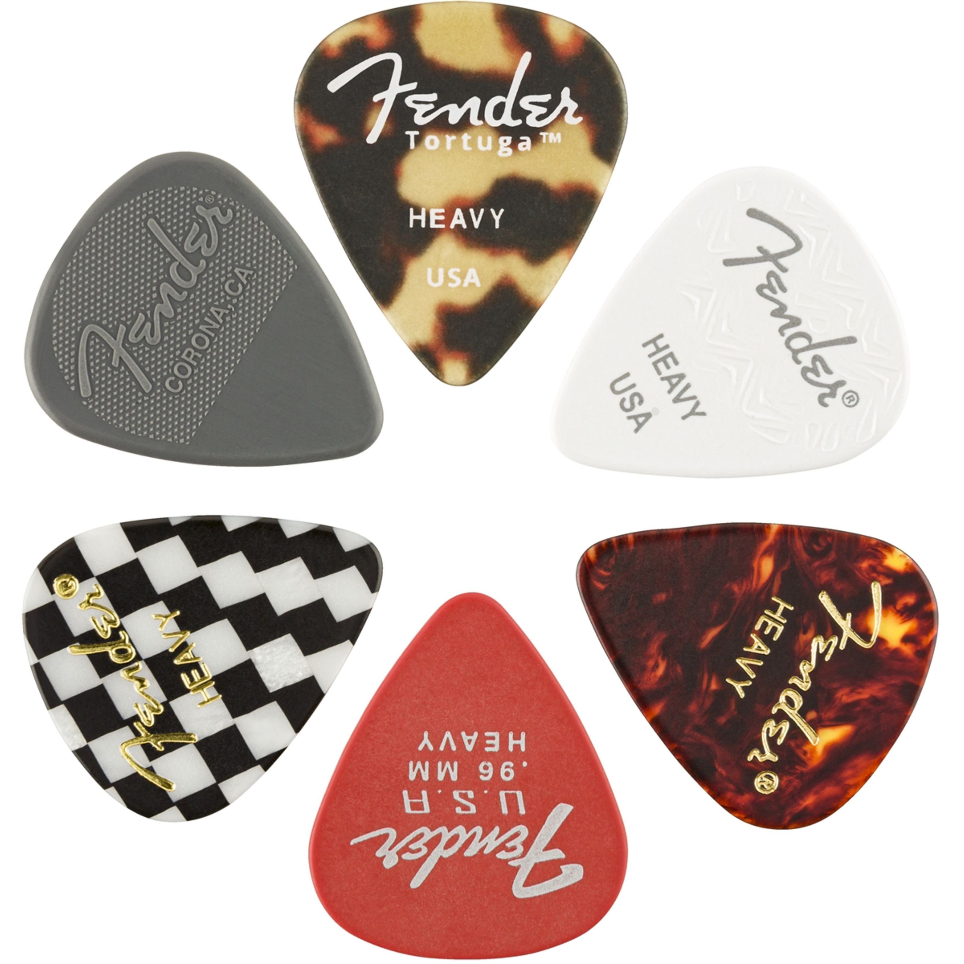 Fender Plektrum, 351 Picks Material Medley Heavy - Plektren Set