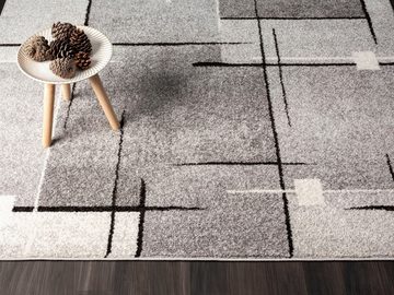 Teppich Thales 6102, merinos, rechteckig, Höhe: 10 mm, Kurzflorteppich mit Konturenschnitt, Wohnzimmer