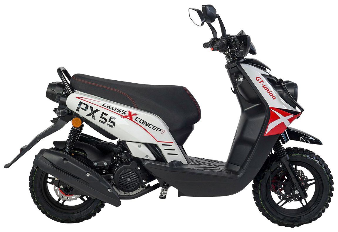 125 ccm, Cross-Concept, GT Euro km/h, UNION weiß/rot/schwarz 5 Motorroller PX 55 85