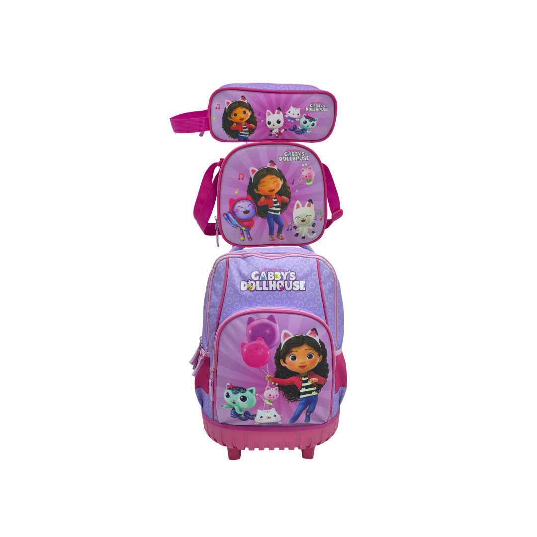 Kinderrucksack Gabby Schulwagen Set 3-teilig Kinder Trolley