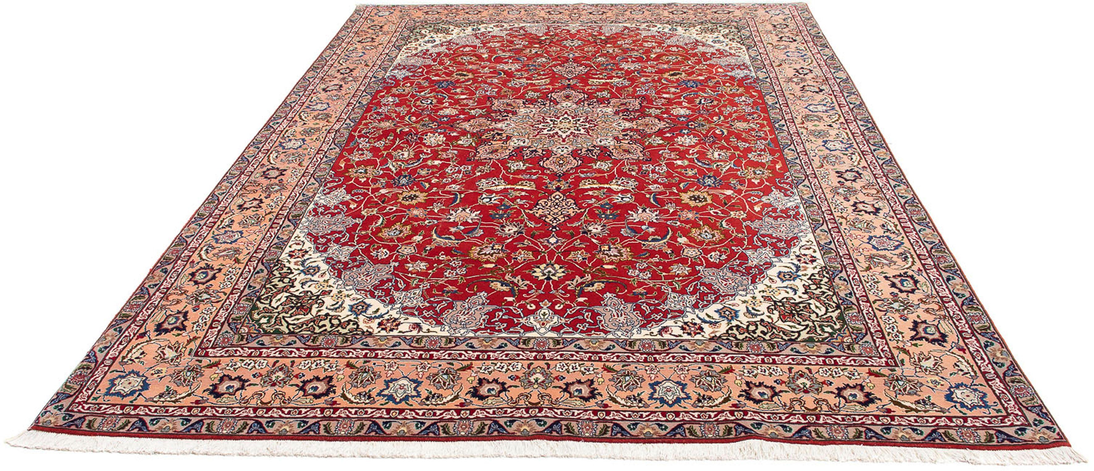 Orientteppich Perser - Täbriz - Royal - 307 x 205 cm - dunkelrot, morgenland, rechteckig, Höhe: 7 mm, Wohnzimmer, Handgeknüpft, Einzelstück mit Zertifikat