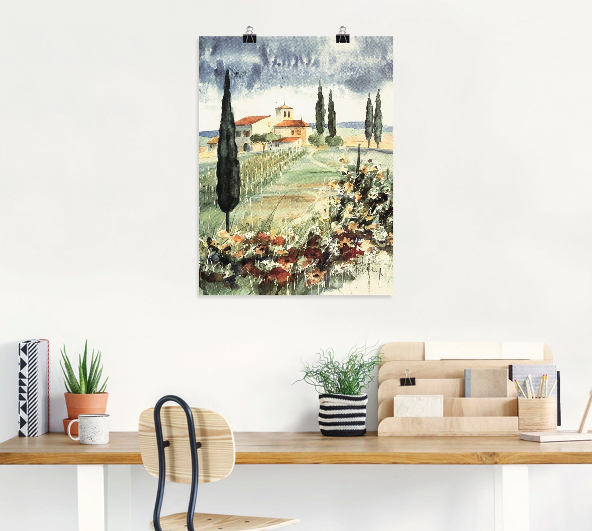 Artland Wandbild Toskana I, Europa (1 als Leinwandbild, St), versch. Wandaufkleber Größen Poster oder in