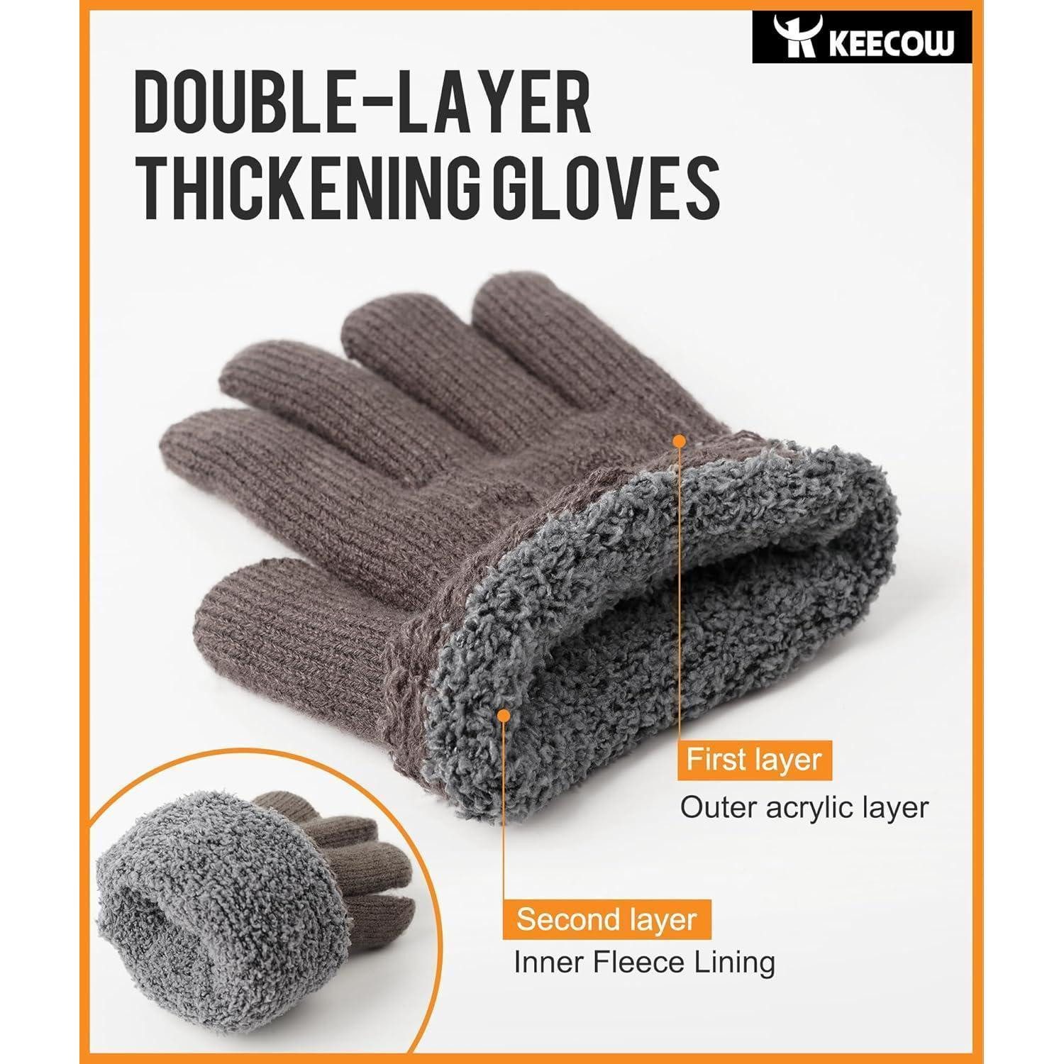 LuxusKollektion Laufhandschuhe Handschuhe Herren Winterhandschuhe Touchscreen Thermo Kaffee