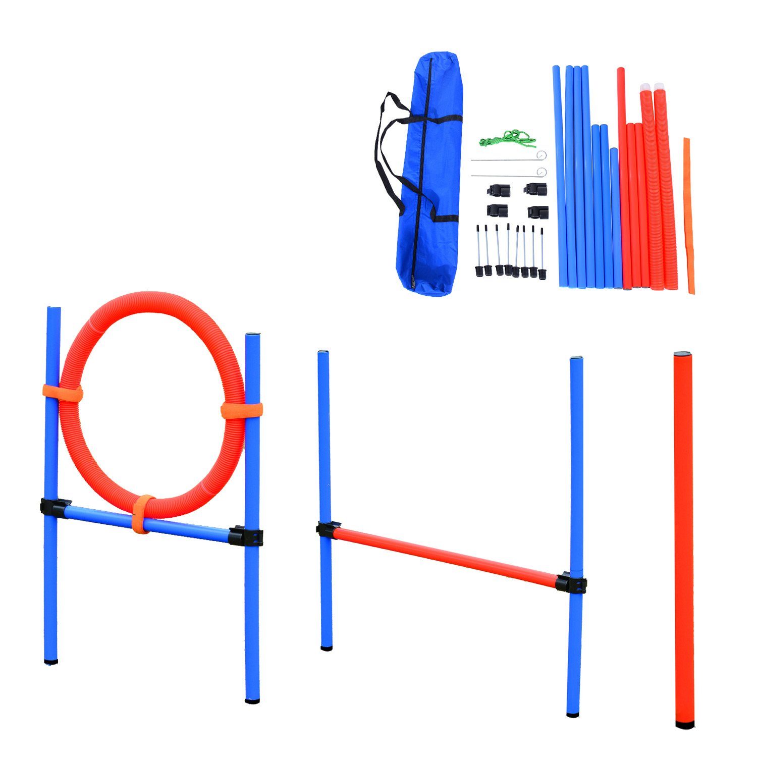 PawHut Agility-Hürde Hundesport, PE, Polyestergewebe