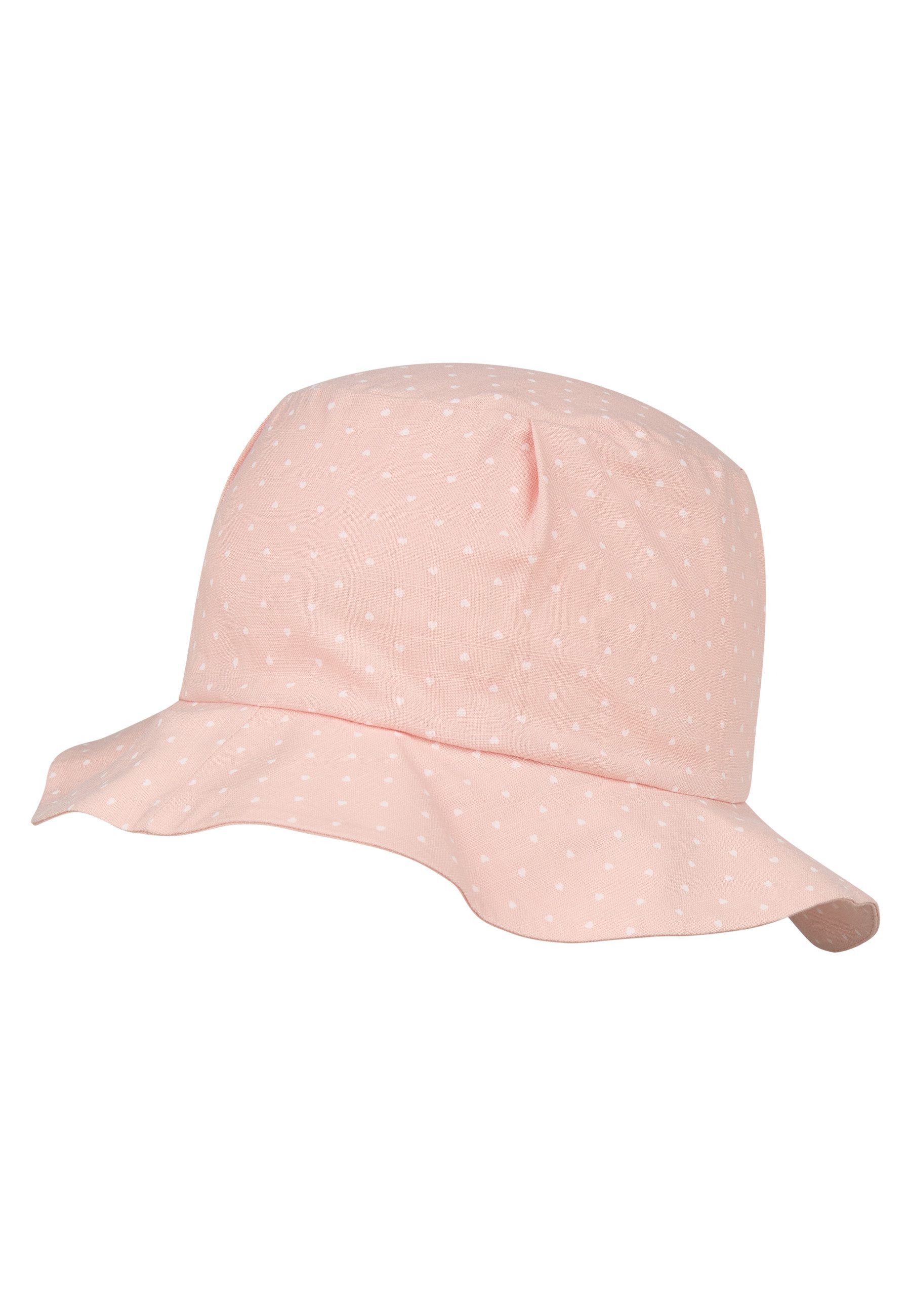 Sterntaler® Sonnenhut 30 Hut Herzchen (1-St) Hut aus Viskosemix mit Herzchen, gefüttert mit Bio-Batist