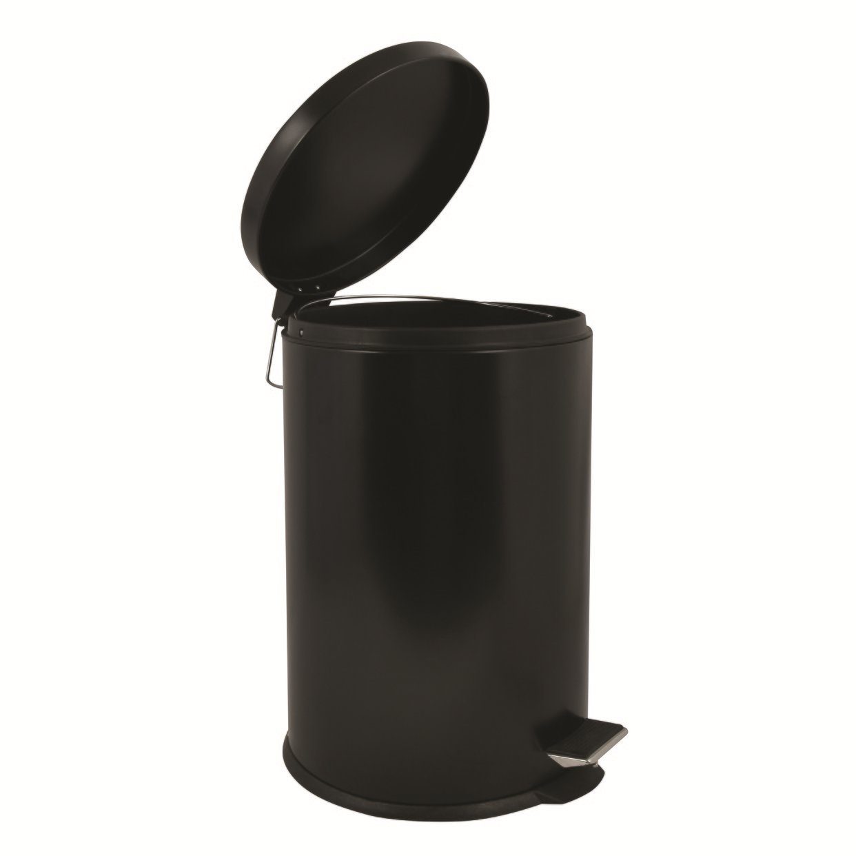MSV Mülleimer Abfalleimer XL, Pedal Treteimer, herausnehmbarer Innenbehälter, pulverbeschichteter Stahl, für Küche, Büro, Hauswirtschaftsraum, matte Oberfläche, schwarz, 20 L