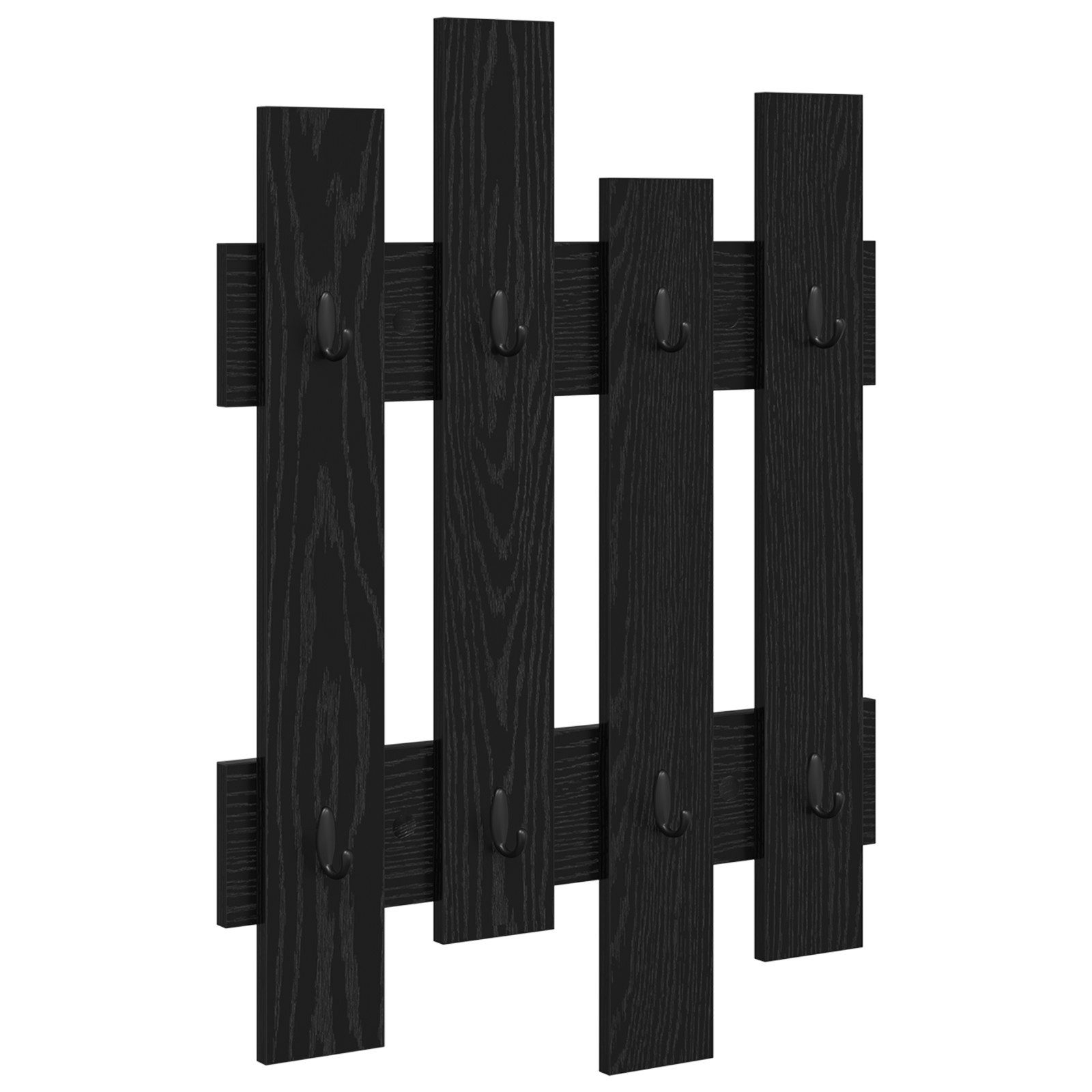 vidaXL Regal Wandmontierter Kleiderständer Schwarz Eiche günstig online kaufen