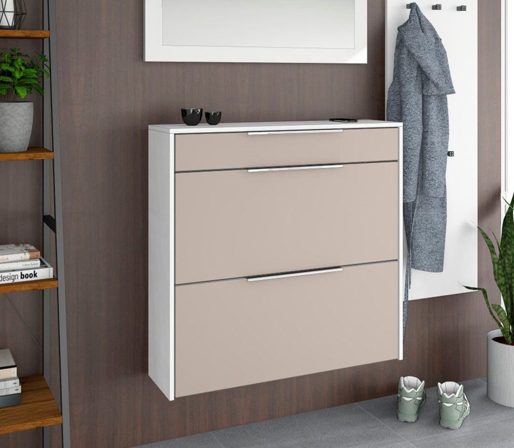borchardt Möbel Schuhschrank Oliva Wandmontage, stehende Montage & Glasböden unter Mehr aus der Serie