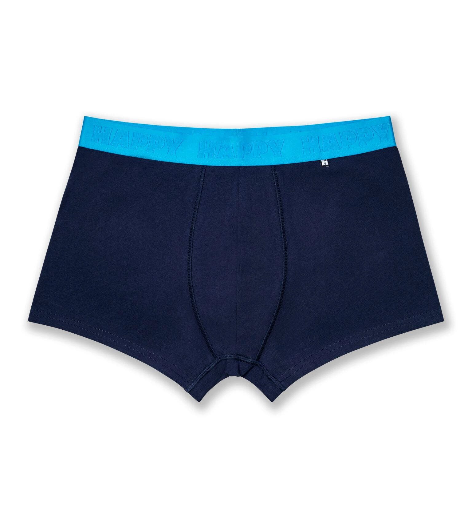 Happy Socks Boxershorts Unterwäsche Solid (Baumwolle) navyblau Herren - 3 Stück