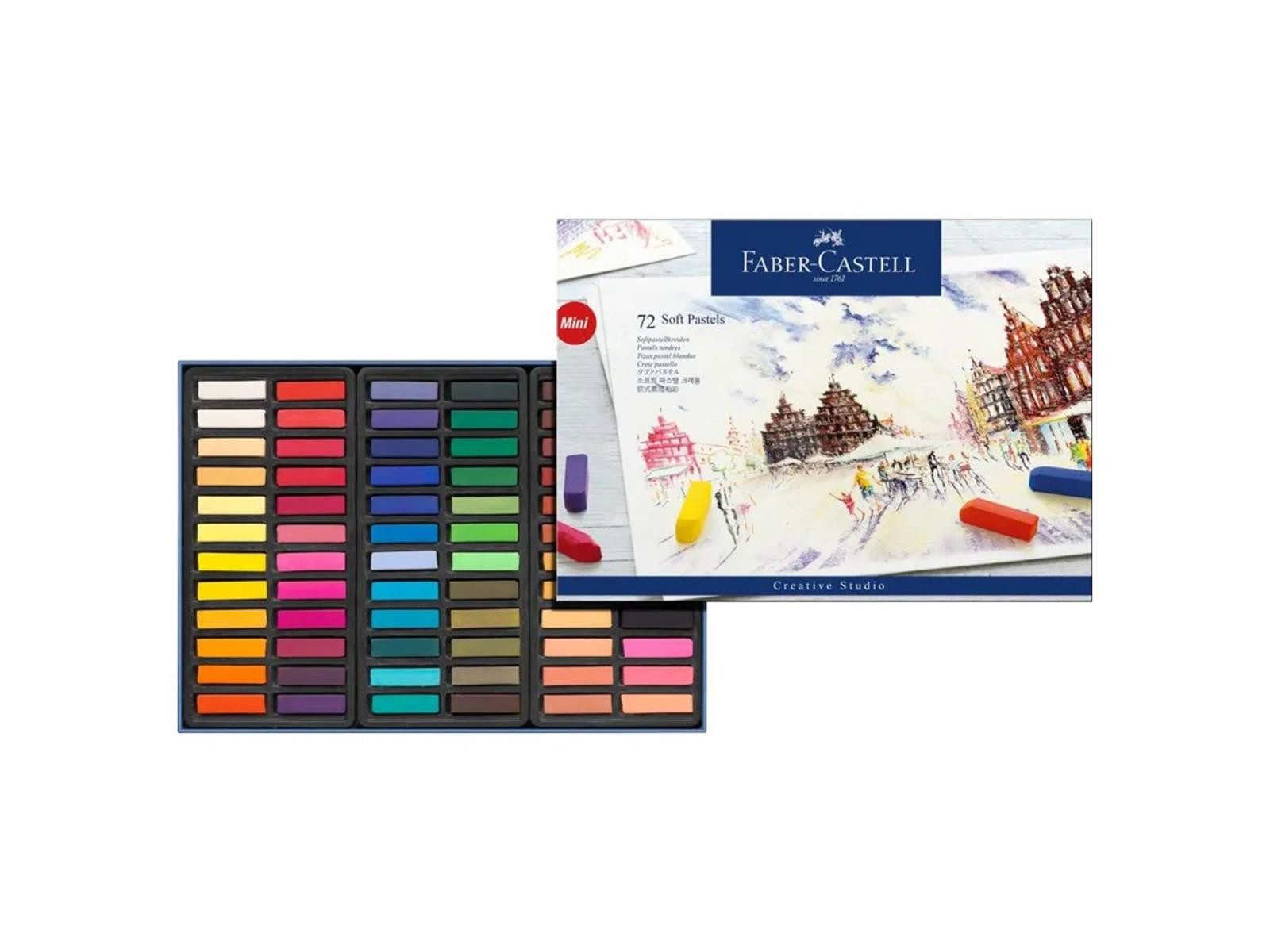 Faber-Castell Kreidemarker Faber-Castell Softpastellkreiden Mini - 72er Kartonetui – Bild 2 von 2