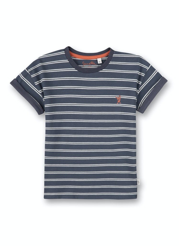 Sanetta PURE T-Shirt Baby T-Shirt gestreift aus 100% Baumwolle blau Kurzarm