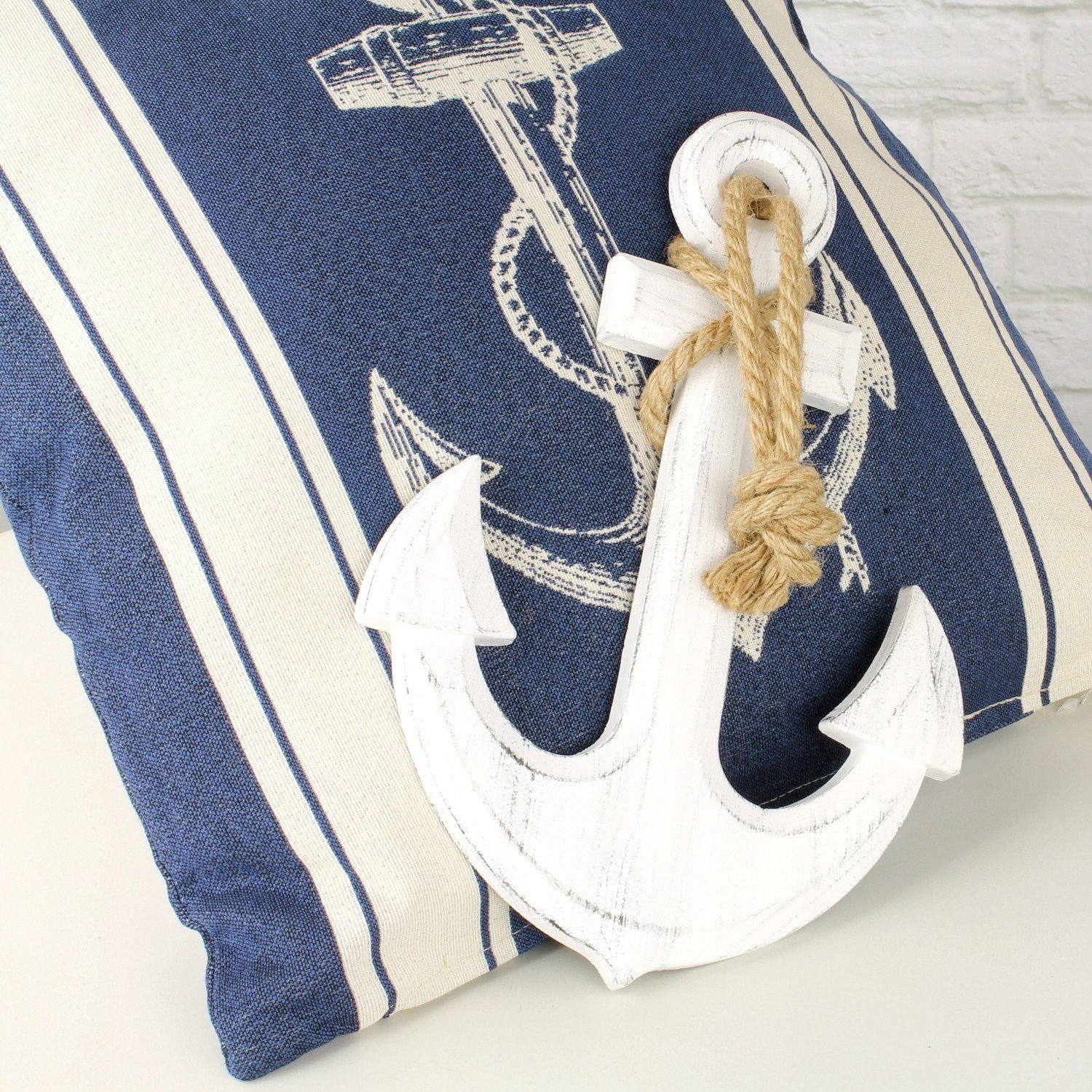 Macosa Home Wanddekoobjekt Holzanker Badezimmer-Dekoration Bootsanker Wandd günstig online kaufen