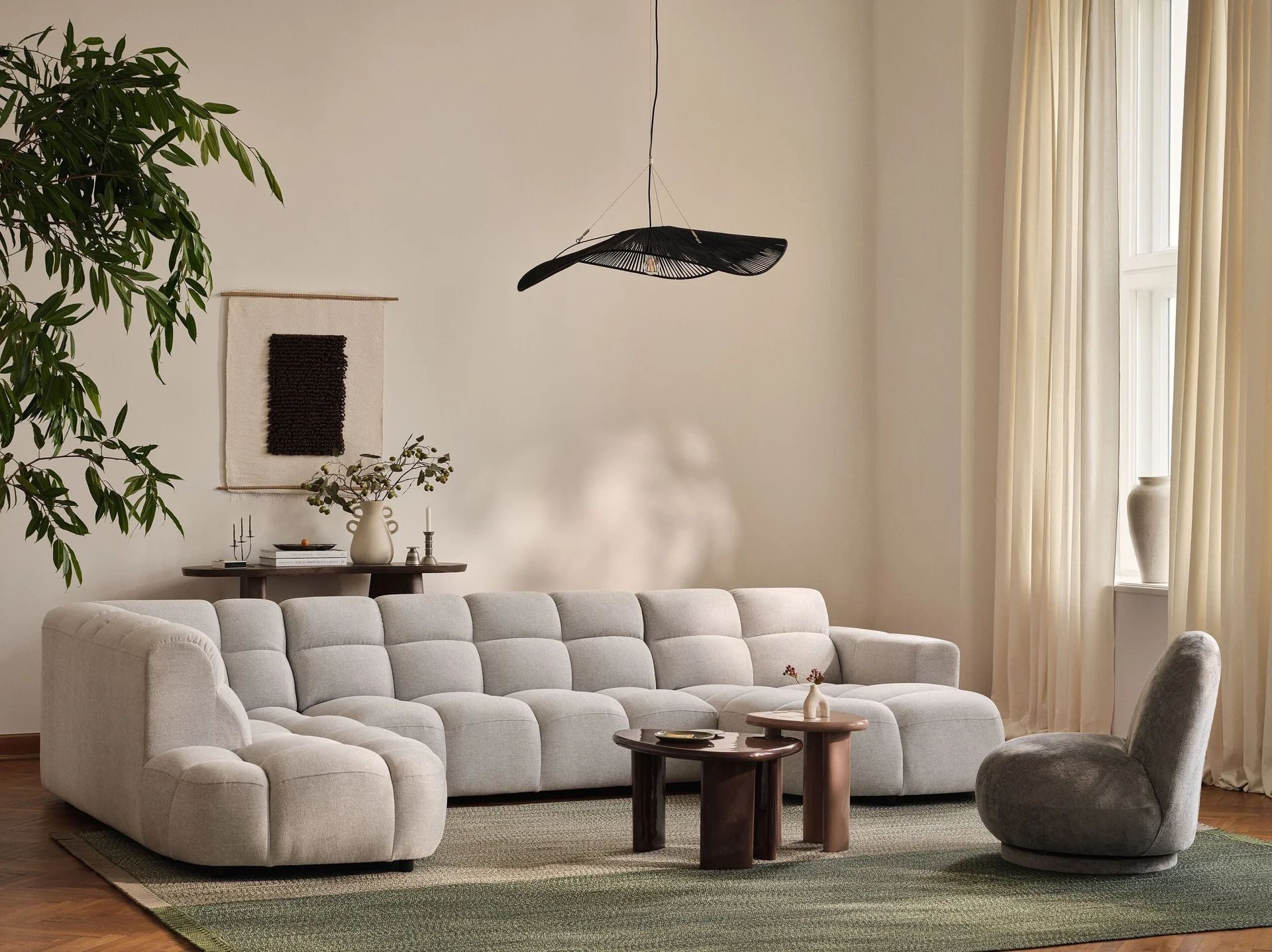 Micadoni Pendelleuchte Palmier, Loft-Style, offene Bauweise, dekoratives Leuchtmittel sichtbar