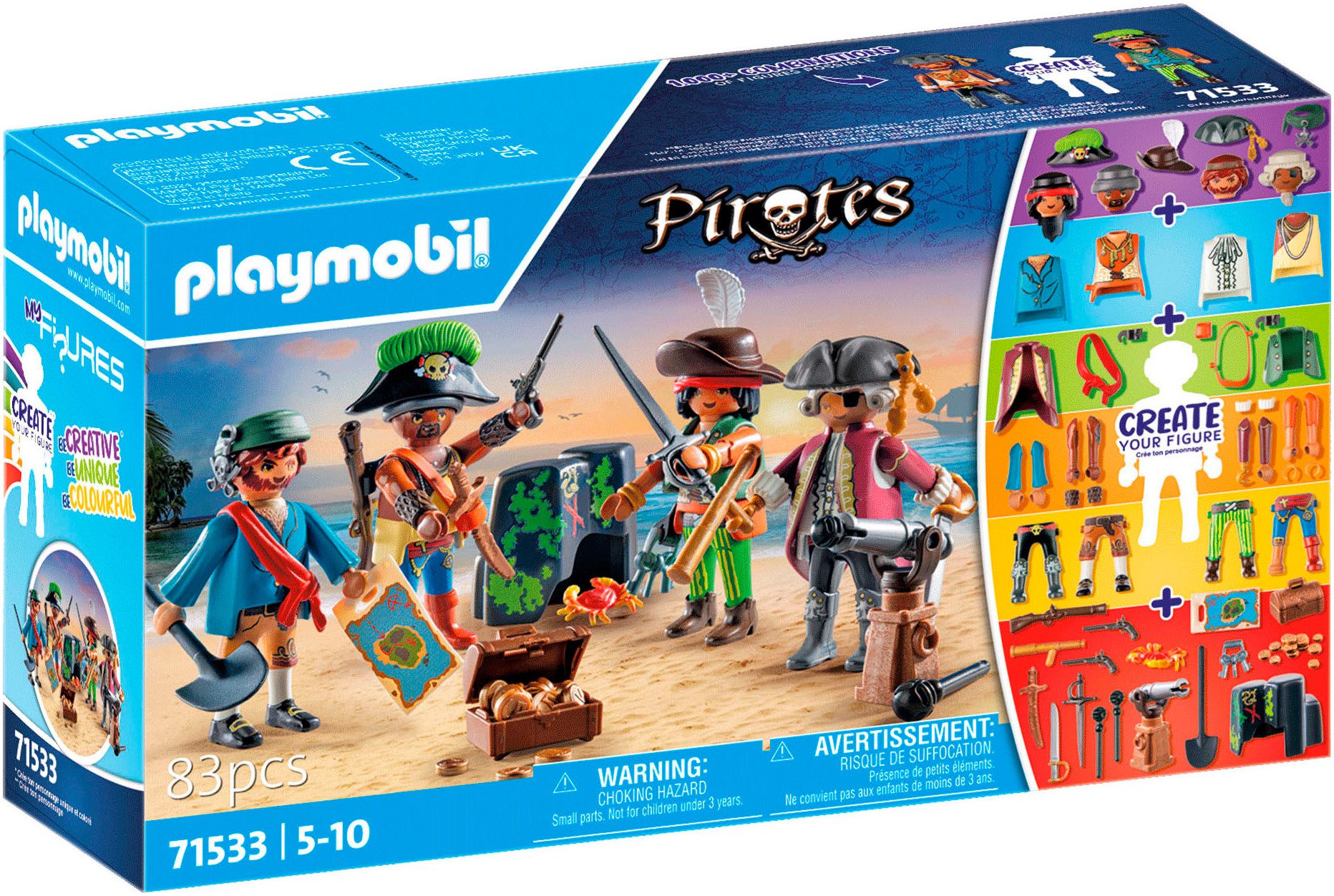 Playmobil® My Figures: Piraten (71533), Pirates Konstruktions-Spielset, (83 günstig online kaufen