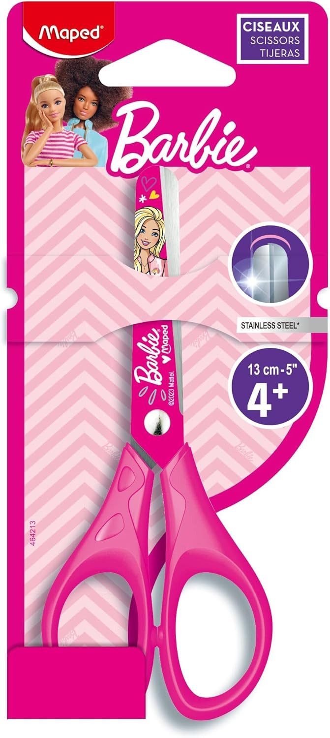 Idena Bastelscheren Maped Barbie Kinderschere 13cm Rosa
