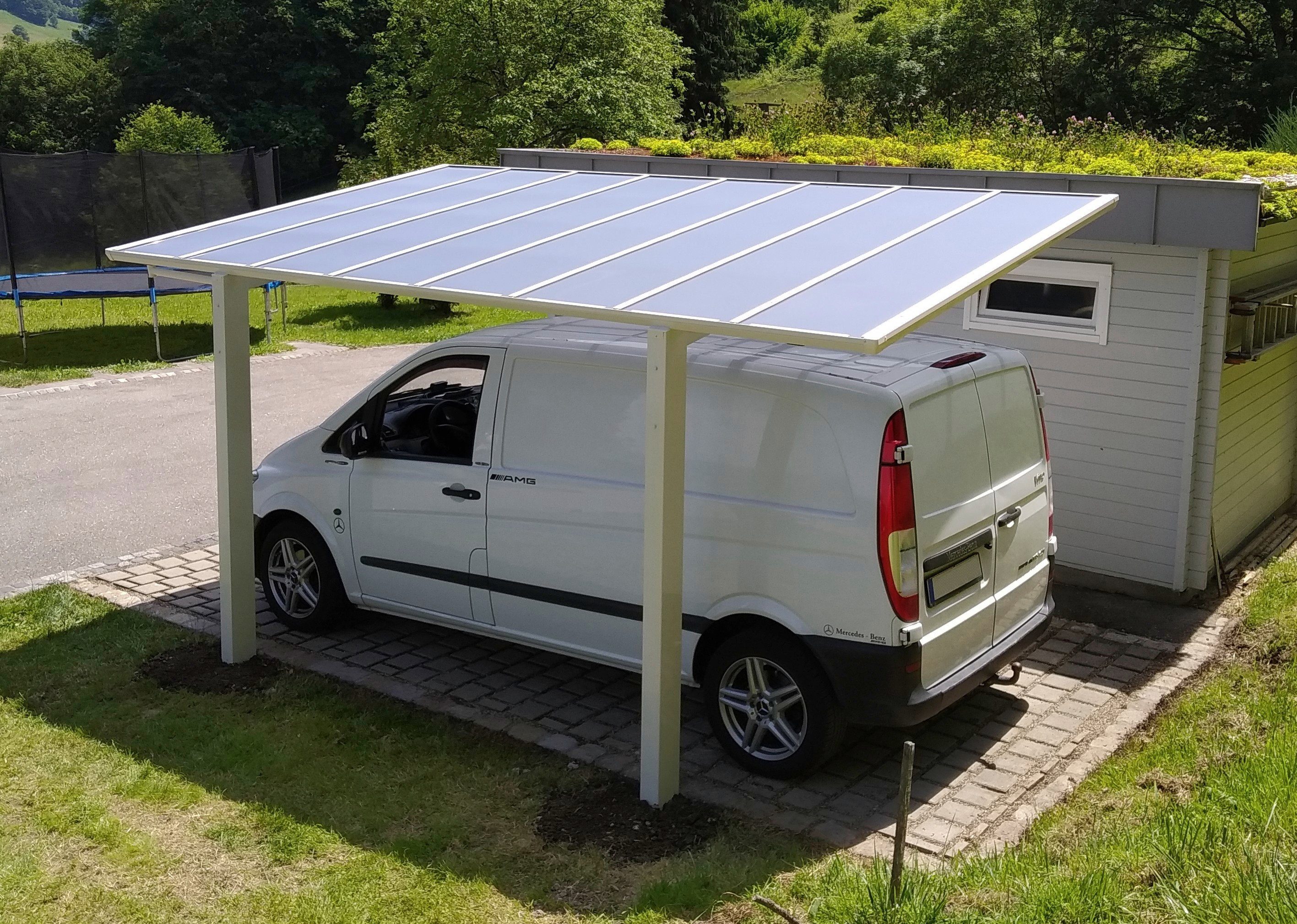 240 cm, Aluminium 273x495 Einzelcarport Einfahrtshöhe, Typ Standard-Winterweiss, BxT: Linea cm 80 Ximax