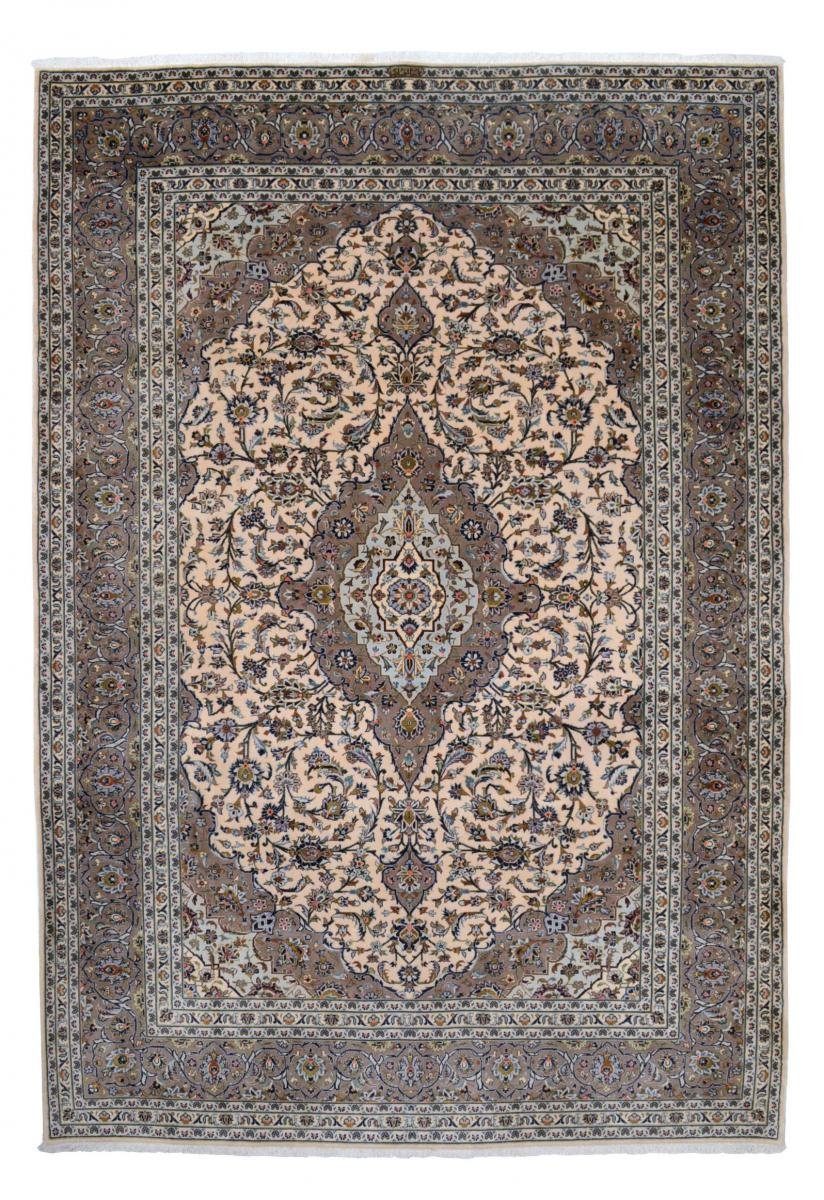 Orientteppich Keshan 242x350 Handgeknüpfter Orientteppich / Perserteppich, Nain Trading, rechteckig, Höhe: 12 mm