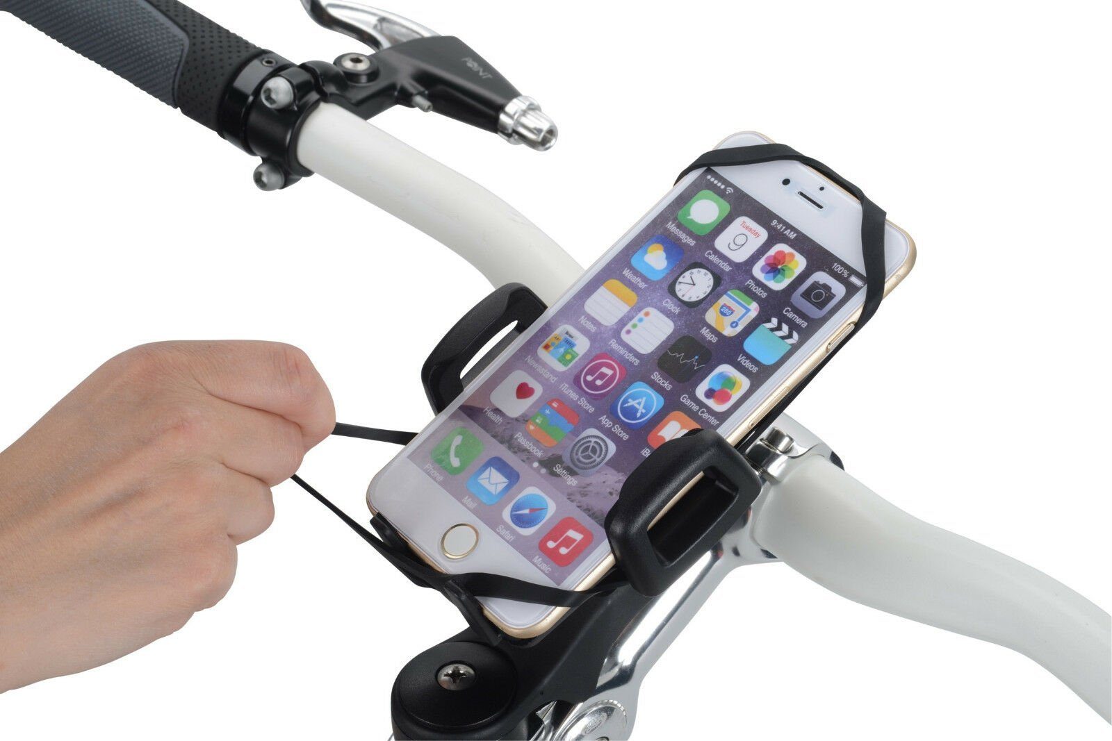 GRIP Handy-Halterung Halter Sicherungsband für Smartphone und HR Silikon Fahrrad- Motorrad