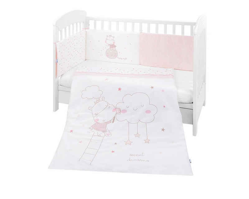 Babybettwäsche Bettwäsche 4-teilig Decke, Kikkaboo, Baumwolle, 4 teilig, 135 x 95 cm, Bezug, Nestchen Bett 140 x 70 cm